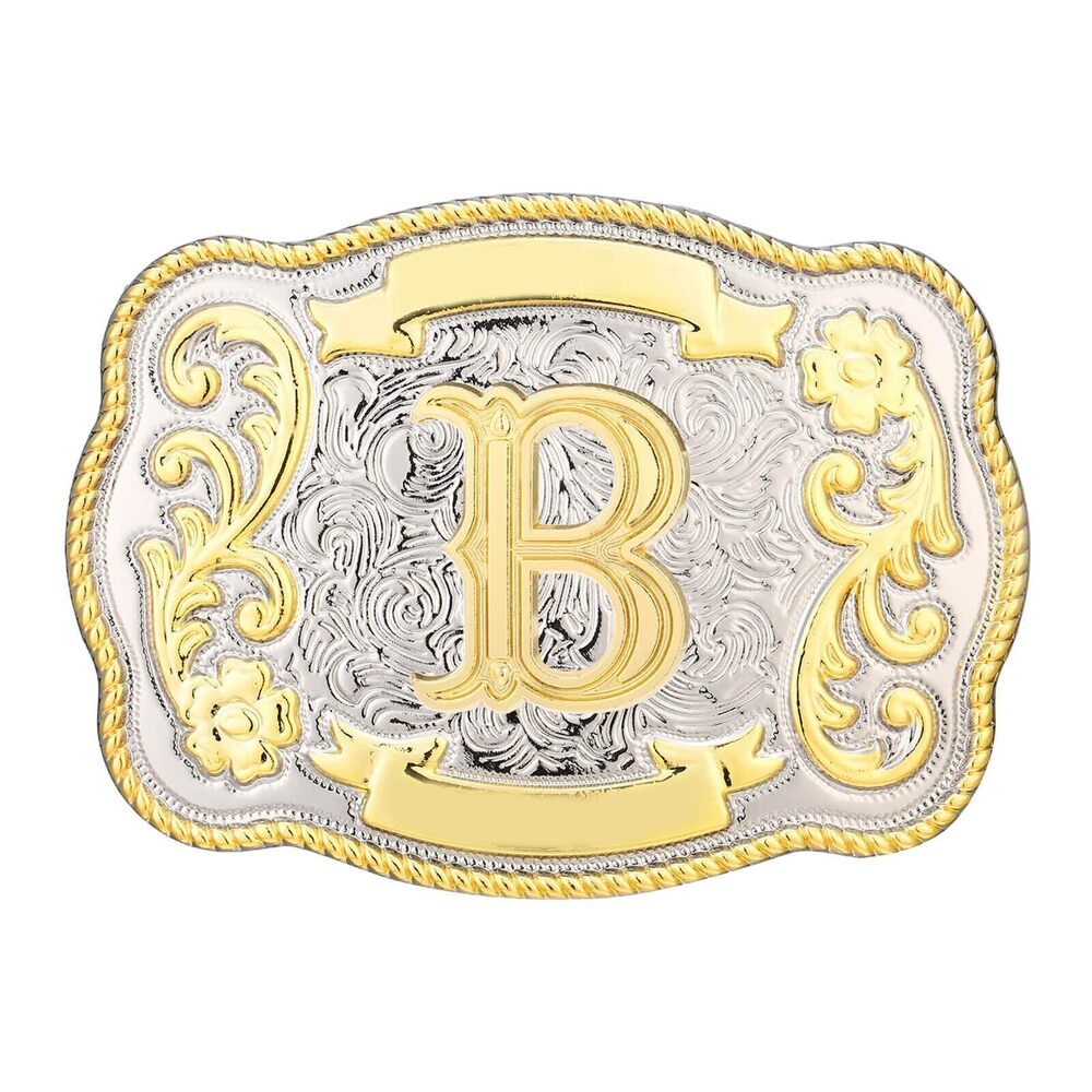 7562 Belt Buckle Western Cowboy Cowgirl Rodeo Vintage Initial Letter